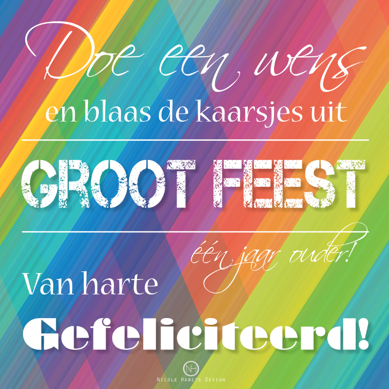 Regenboog Groot Feest Verjaardagskaarten Kaartje Go Hot Sex Picture