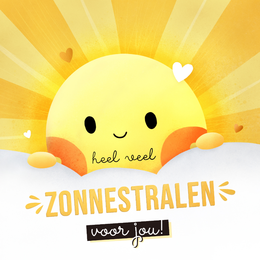Beterschapskaarten - Lieve beterschapskaart heel veel zonnestralen voor jou