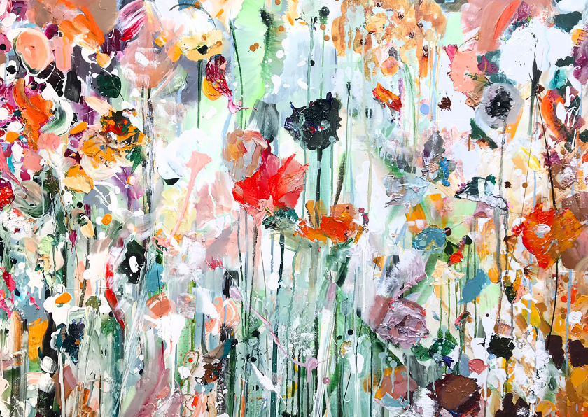 Begunstigde uitglijden Koopje Schilderij bloemen Martine de Ruiter | Kaartje2go