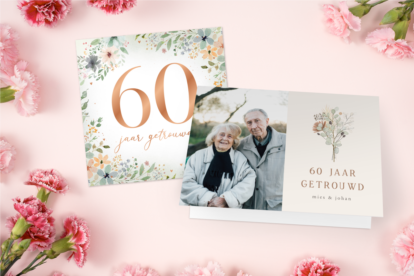 60 jaar getrouwd tekst voor op je uitnodiging of kaart