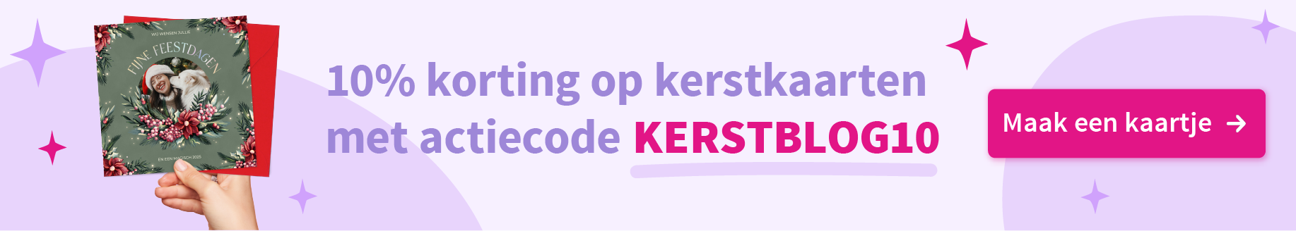 Korting op kerstkaarten