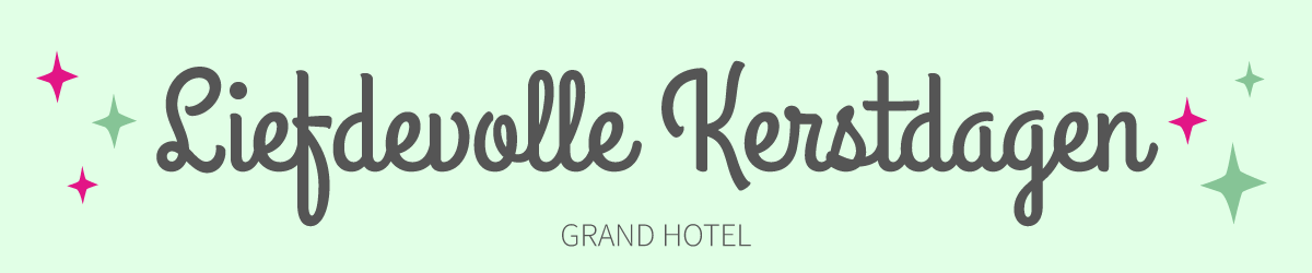 Kerst lettertype Grand Hotel