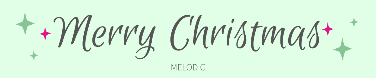 Kerst lettertype Melodic