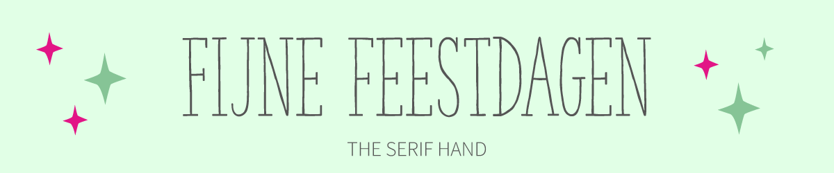 Kerst lettertype The Serif Hand