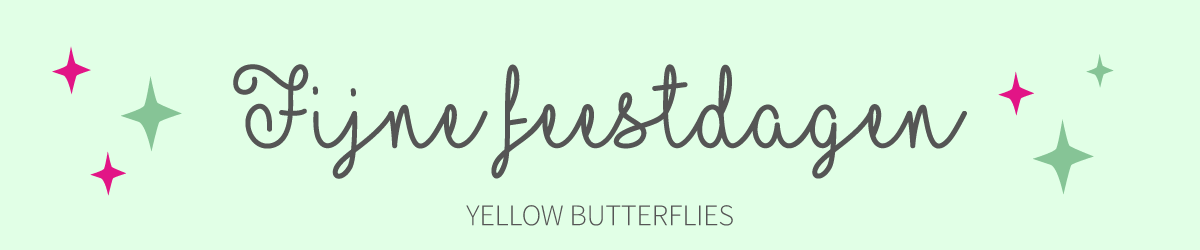 Kerst lettertype Yellow Butterflies