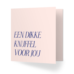 sterkte kaart roze blauw letters een dikke knuffel voor jou