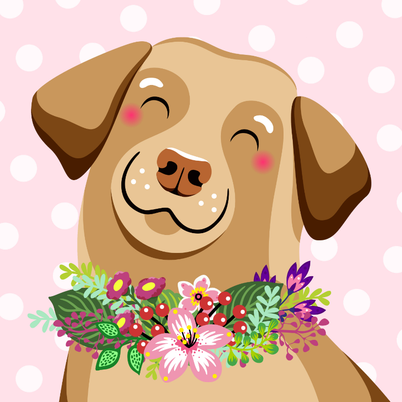affix Bij elkaar passen dorst Lieve hond verjaardagskaart - Dierenkaarten | Kaartje2go