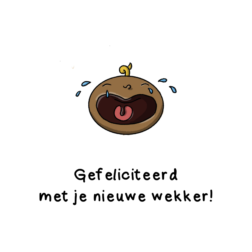 Felicitatiekaarten - Felicitatie geboorte nieuwe wekker kaart