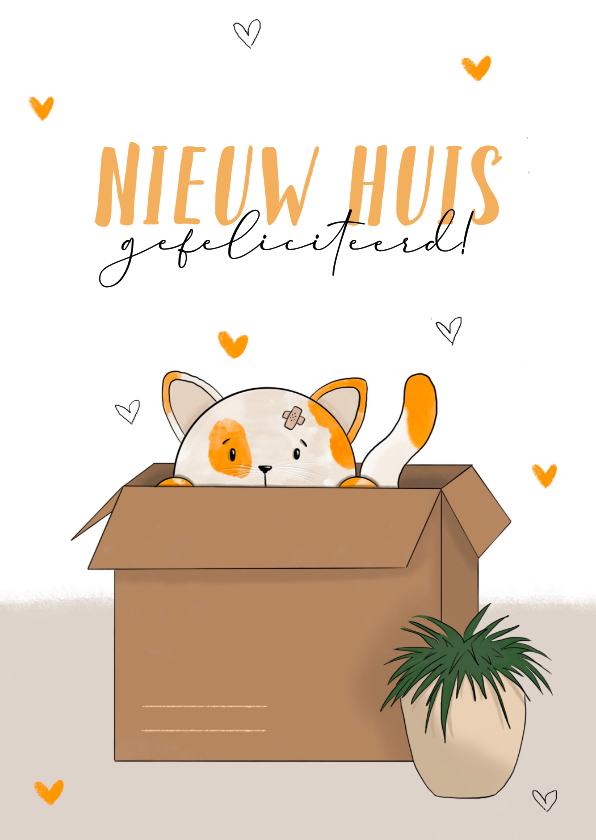 Felicitatiekaarten - Felicitatiekaartje gefeliciteerd met jullie nieuwe huis