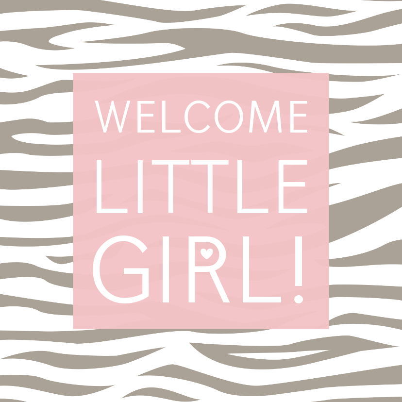 bijzonder twee Wet en regelgeving Felicitatiekaartje tijgerprint roze geboorte | Kaartje2go