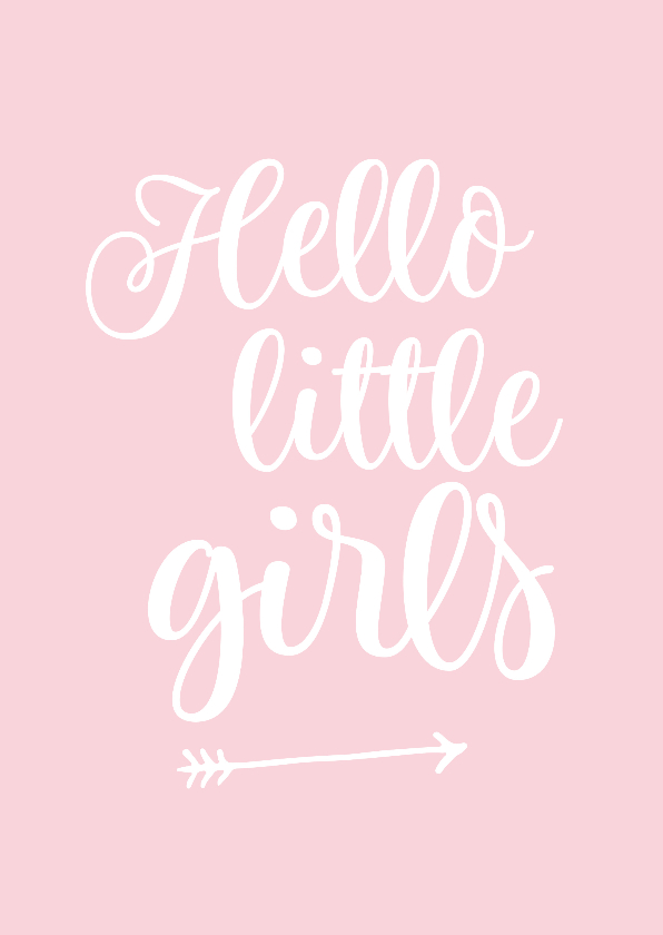 Felicitatiekaarten - Felicitatiekaartje tweeling hello little girls