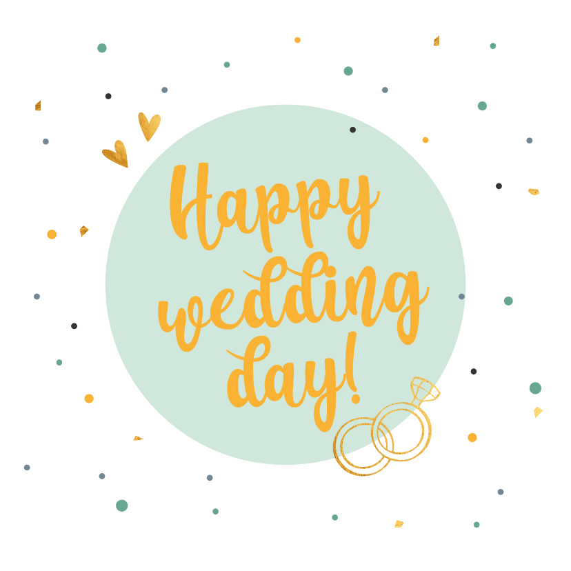 Felicitatiekaarten - Happy wedding day! - felicitatiekaart