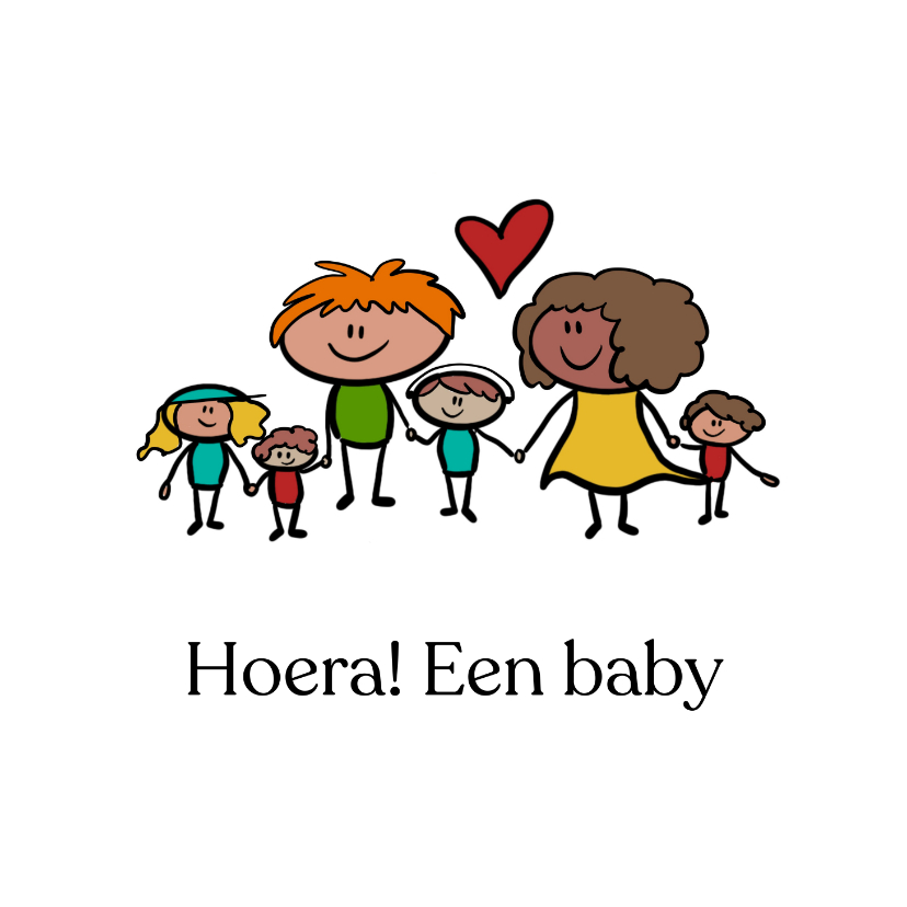 Felicitatiekaarten - Hoera! Een baby, gefeliciteerd