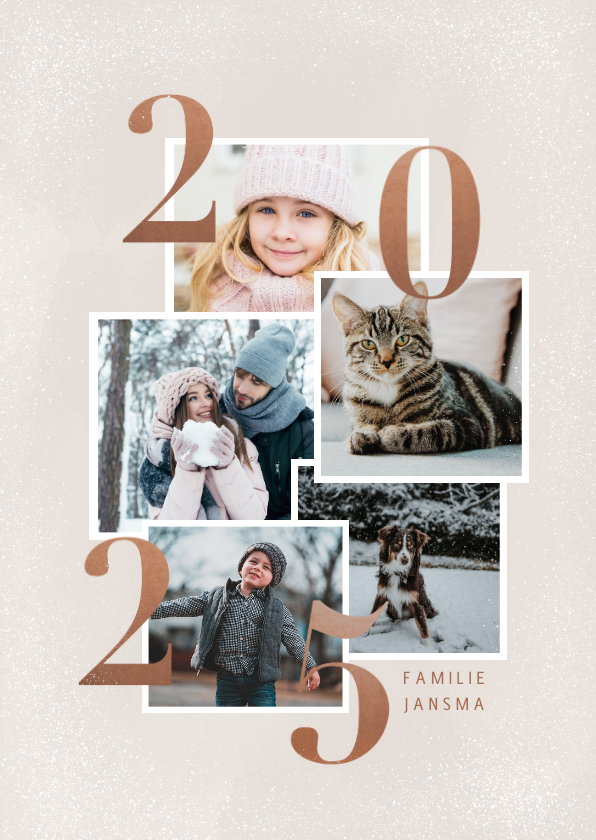 Fotokaarten - Stijlvolle fotokaart in kerstsfeer met 2026