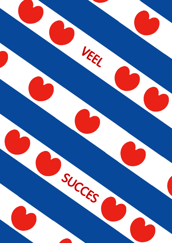 Fryske kaartsjes - Friesland vlag Hartjes