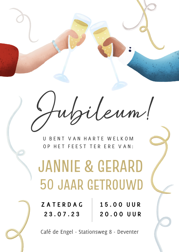 Uitnodiging Voor Een Jubileum Feest Met | Kaartje2go