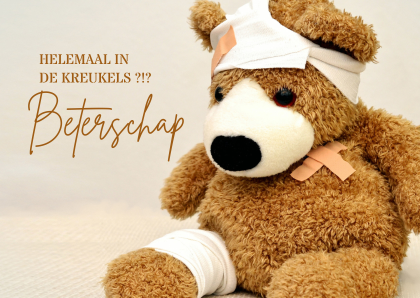 Beterschap Teddybeer Beterschapskaarten Kaartje2go