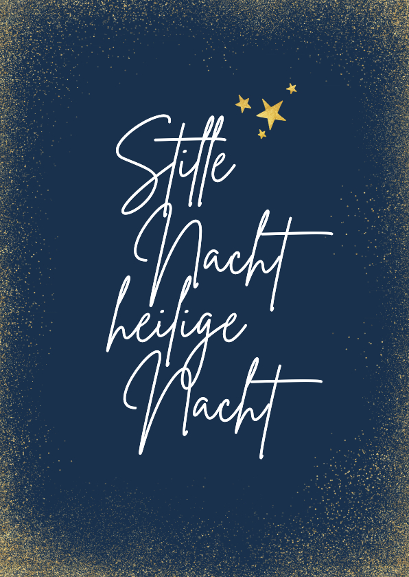 Kerstkaarten - Christelijke kerstkaart 'Stille nacht heilige nacht'