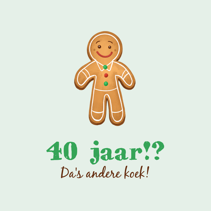 Kerstkaarten - Kerst verjaardagskaart gingerbread man humor gefeliciteerd