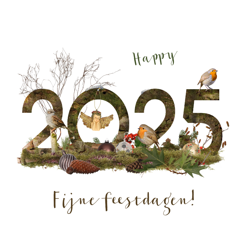 Kerstkaarten - Kerstkaart 2025 winters bos