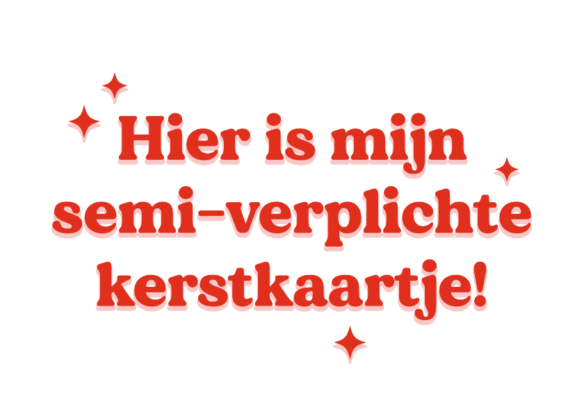 Kerstkaarten - Kerstkaart grappig typografie mijn verplichte kerstkaart