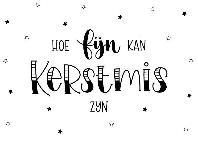 Kerstkaarten - Kerstkaart hoe fijn kan kerstmis zijn