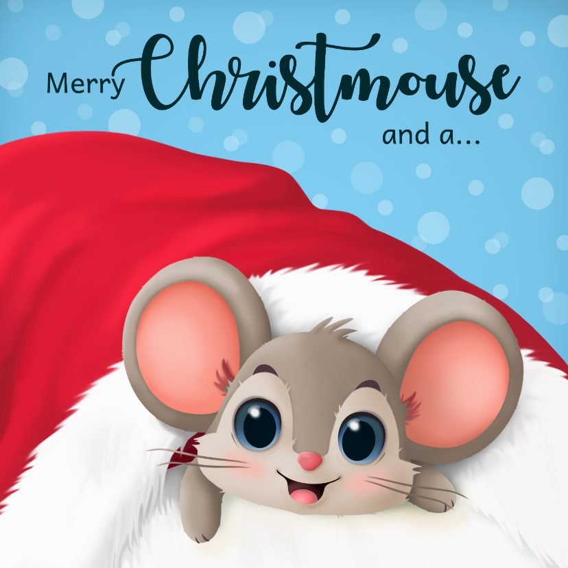 Kerstkaarten - Kerstkaart kat en muis christmouse 