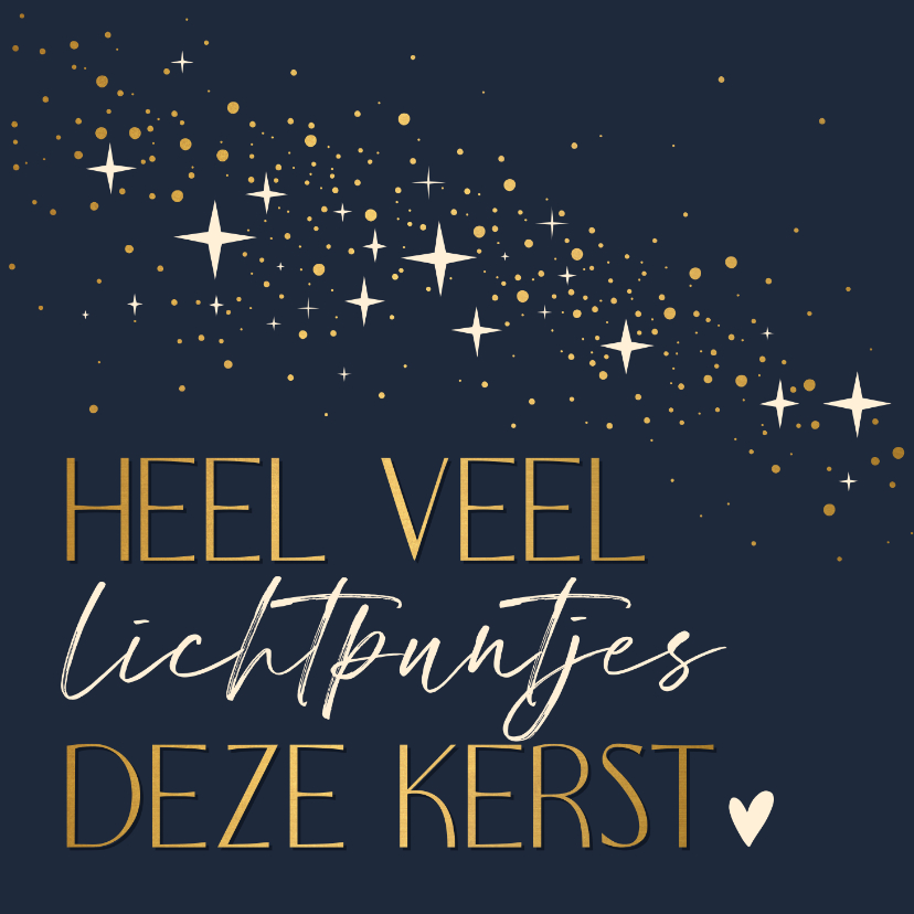 Kerstkaarten - Kerstkaart KWF heel veel lichtpuntjes deze kerst