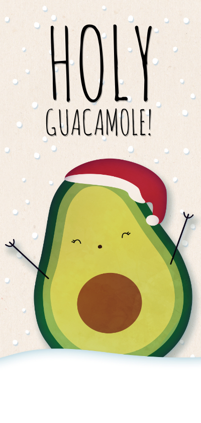 Kerstkaarten - Kerstkaart langwerpig Holy Guacamole! It's Christmas!