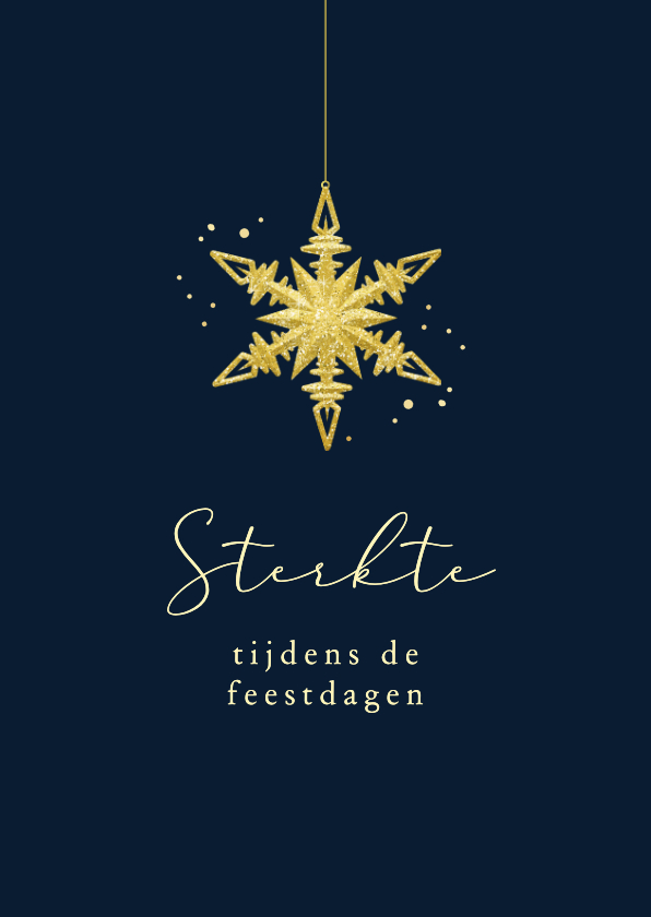 Kerstkaarten - Kerstkaart sterkte tijdens de feestdagen kerstster 