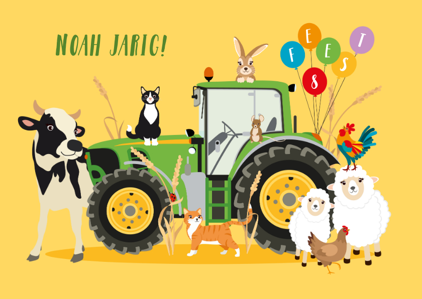 Uitnodiging kinderfeest boerderij | Kaartje2go