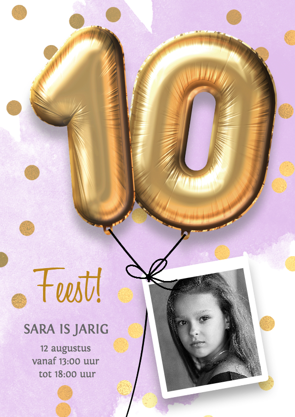 Uitnodiging Verjaardag Meisje 10 Jaar Kaartje2go