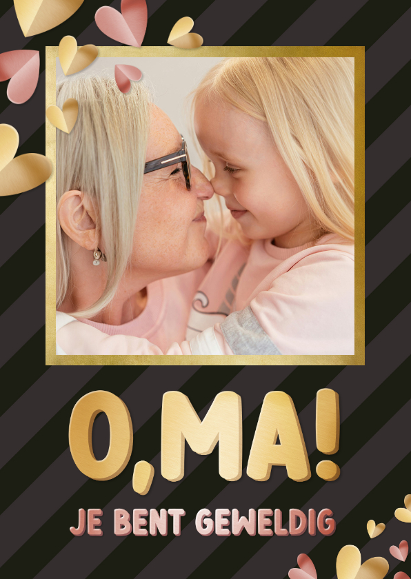 Moederdag kaarten - Grappige moederdagkaart voor oma met foto en woordgrapje