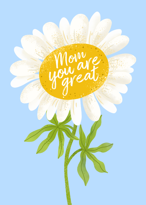 Moederdag kaarten - Stijlvolle moederdagkaart met bloem