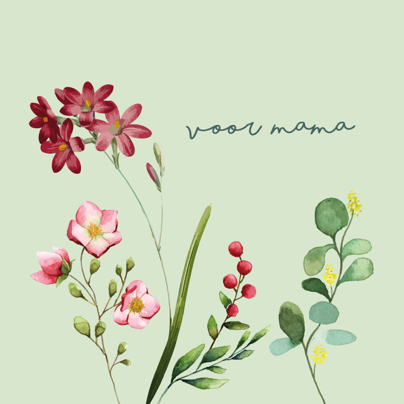 lotus Buik Raadplegen Voor mama- bloemen- moederdag kaart | Kaartje2go