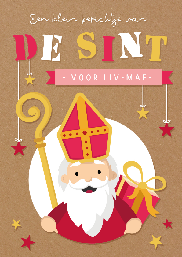 Sinterklaaskaarten - Leuke groetjes van Sinterklaas kaart voor een kind