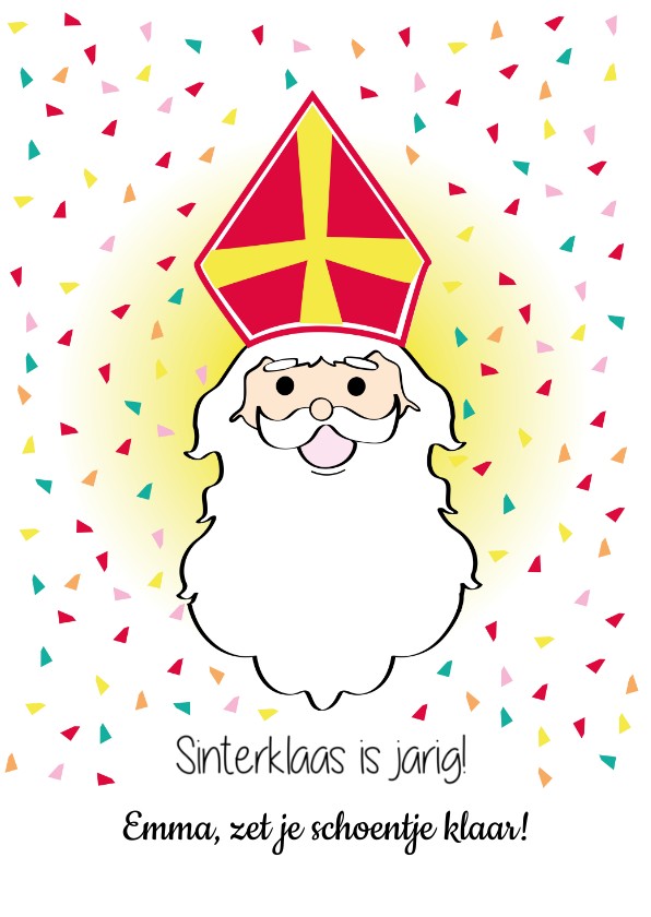 Sinterklaas is jarig, vrolijke feest | Kaartje2go