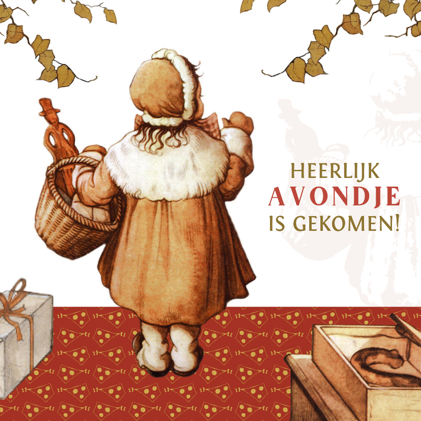 Sinterklaaskaarten - Sinterklaaskaart Anton Pieck heerlijk avondje is gekomen