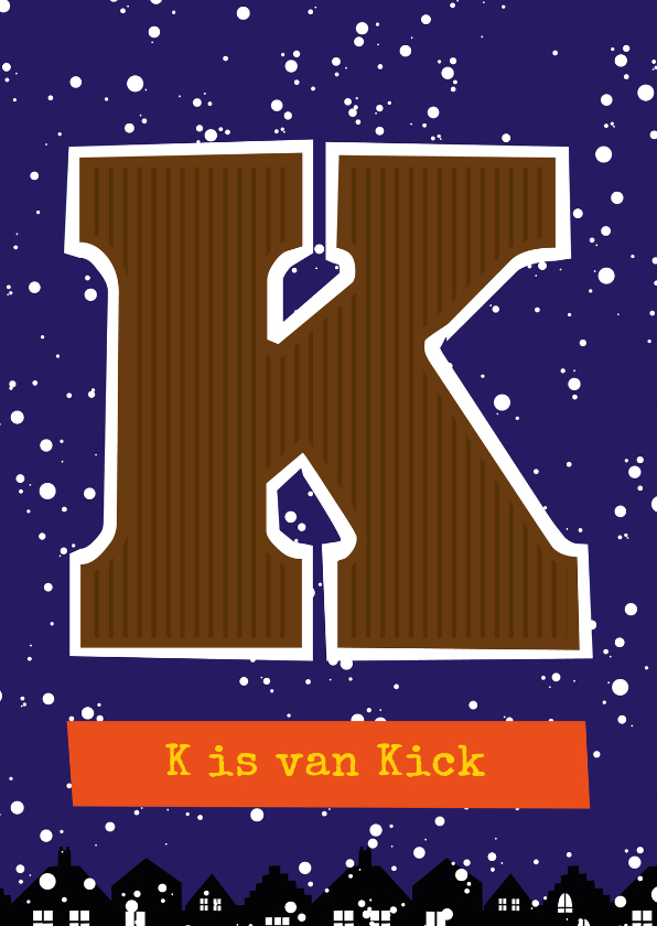 Sinterklaaskaarten - Sinterklaaskaart choco K