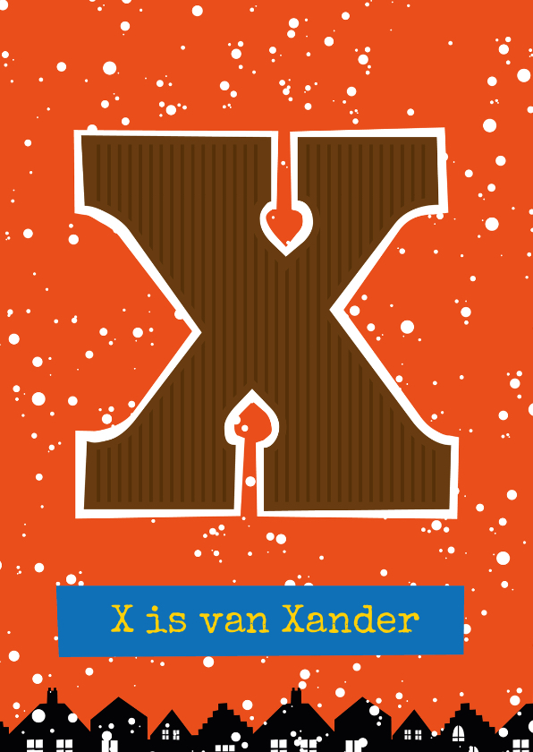 Sinterklaaskaarten - Sinterklaaskaart choco X