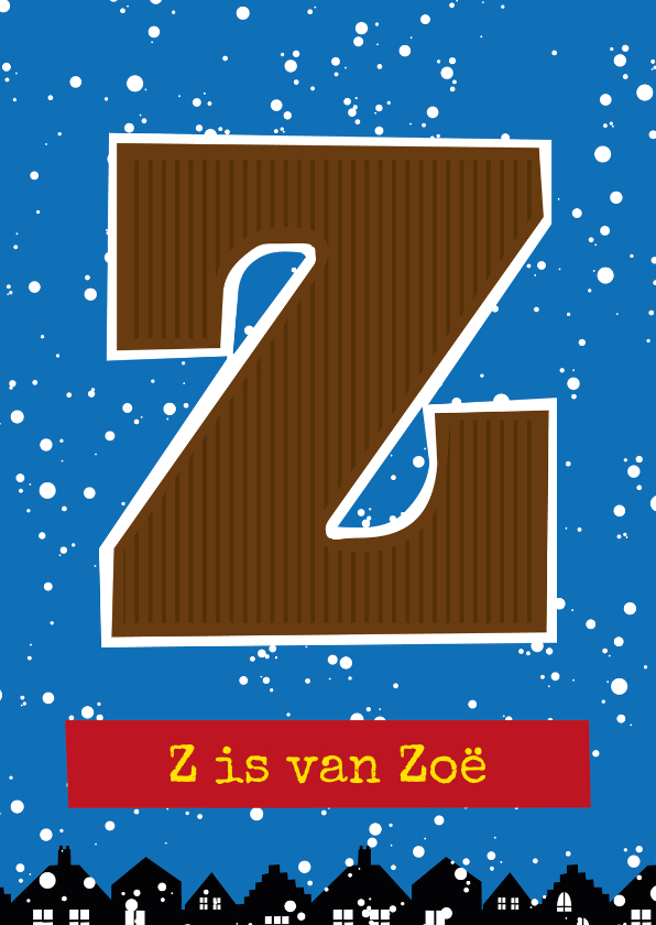 Sinterklaaskaarten - Sinterklaaskaart choco Z