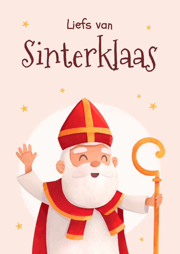 Sinterklaaskaarten - Sinterklaaskaart 'Liefs van Sinterklaas'