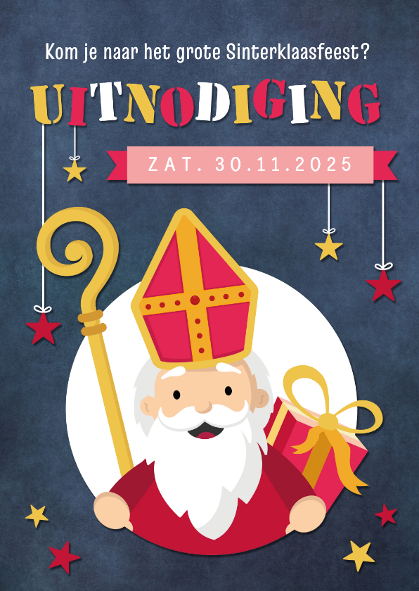 Sinterklaaskaarten - Vrolijke uitnodiging voor een zakelijk Sinterklaas feest