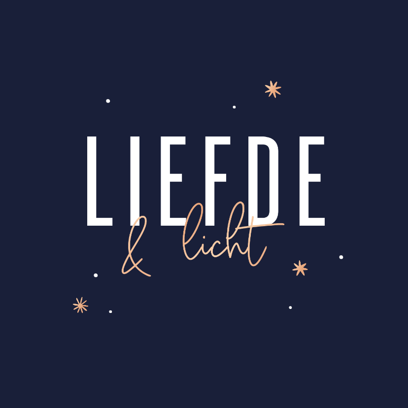 Sterkte kaarten - Sterkte kaart liefde & licht met sterren