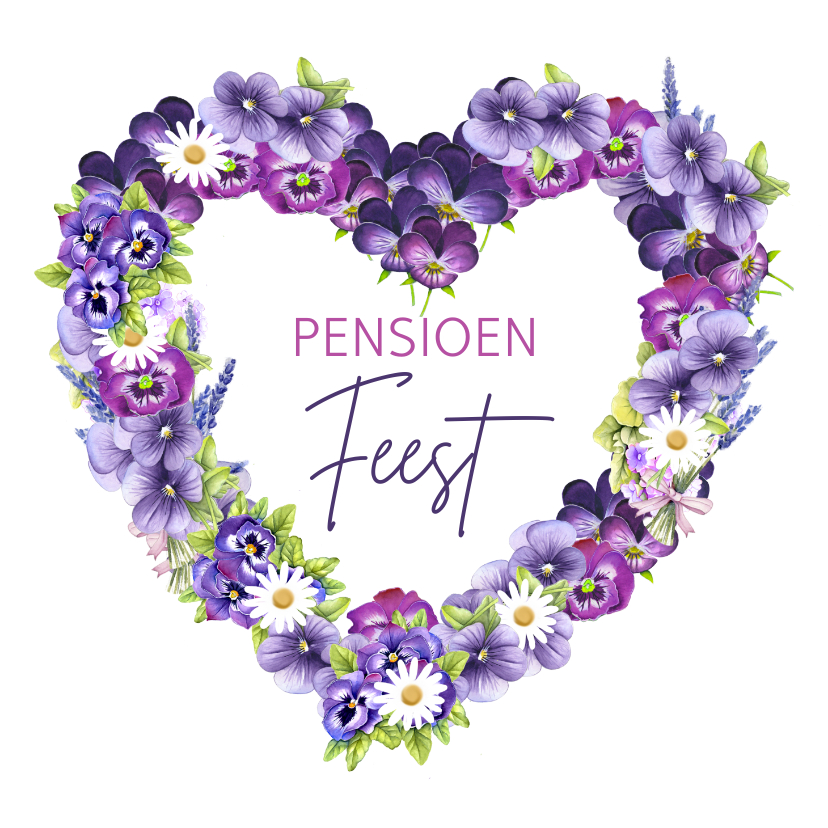 Nodig hebben Indirect katoen Pensioen feest viooltjes - Uitnodigingen | Kaartje2go