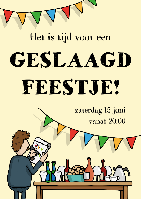 Uitnodigingen - Uitnodiging Geslaagd feestje - alleen als jij er ook bent