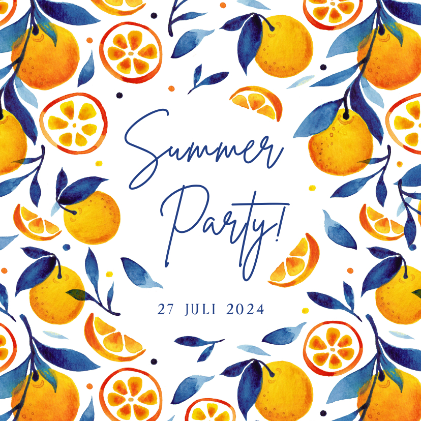 Uitnodigingen - Uitnodiging voor een zomers tuinfeestje 