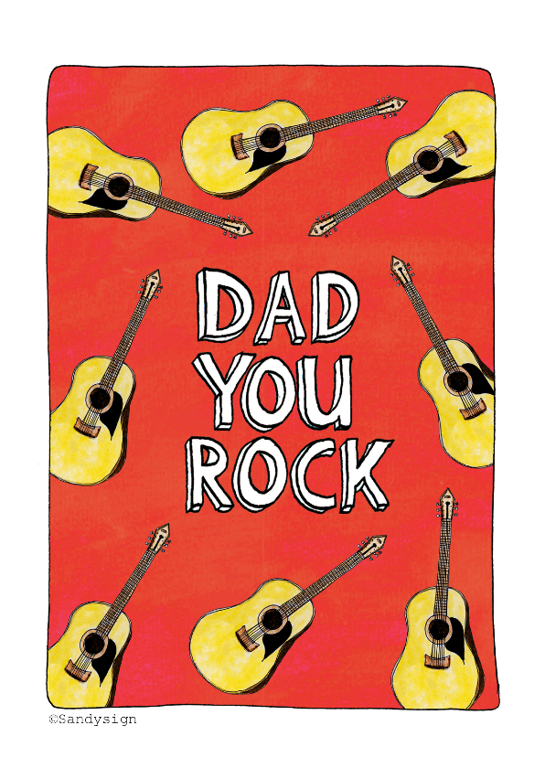 Dad You Rock Sd Vaderdag Kaarten Kaartje2go