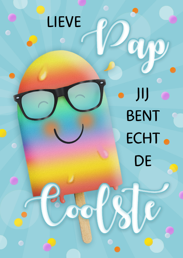 Vaderdag kaarten - Vaderdag coolste vader ijsje