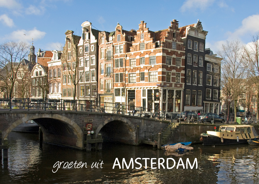 Aan boord hoofdstad veiligheid Groeten uit Amsterdam 1 - Vakantiekaarten | Kaartje2go